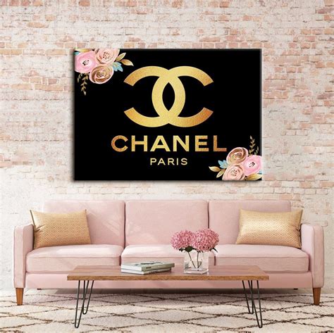 chanel paper flower wall diy|free printable Chanel wall art.